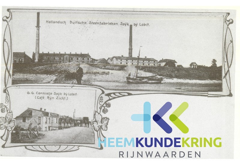 Spijk 1908 H-D Steenfabriek Cafe Rijnzicht G.G.Cornielje F00002350